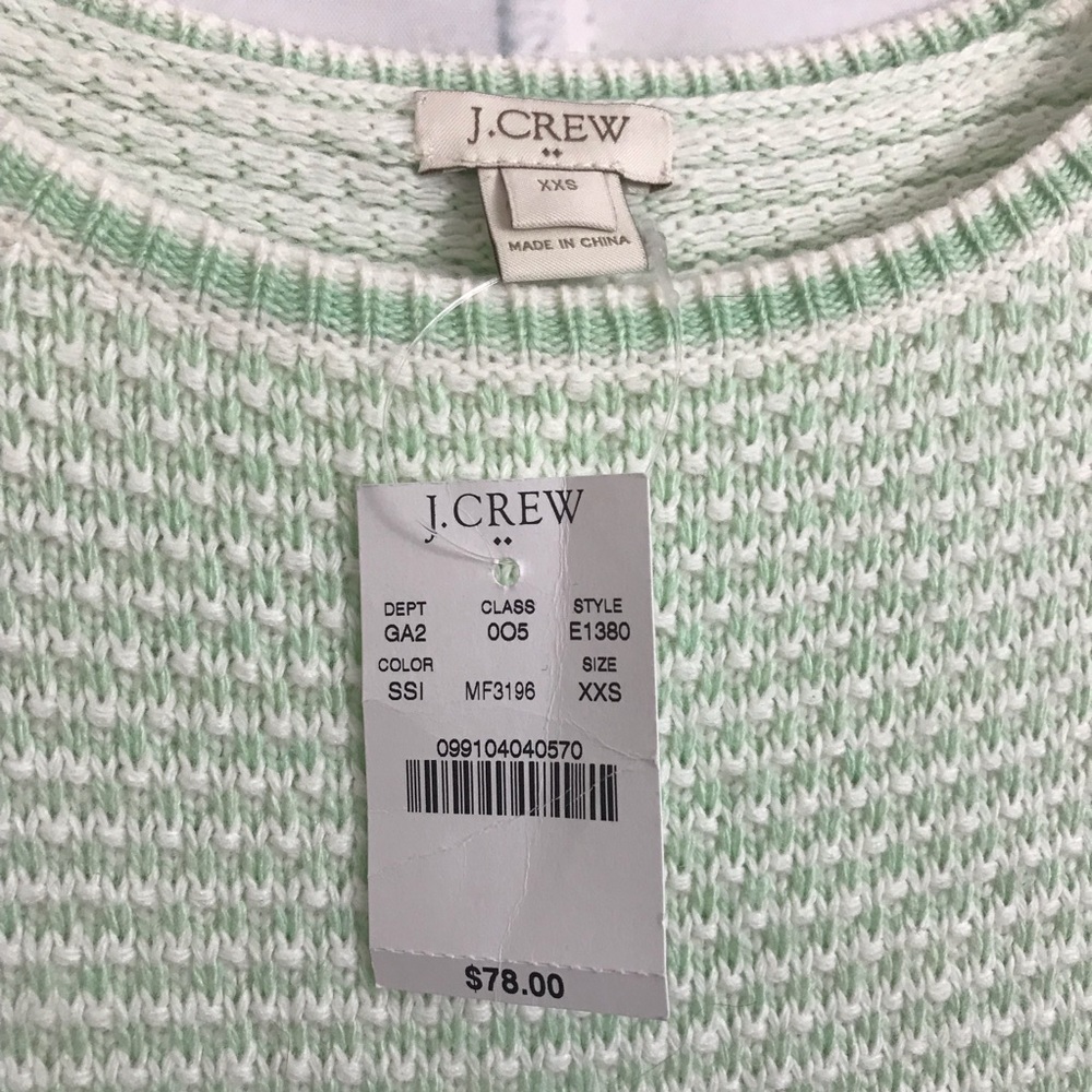 J Crew sweater merino wool XXS green mint light - Picture 4 of 8